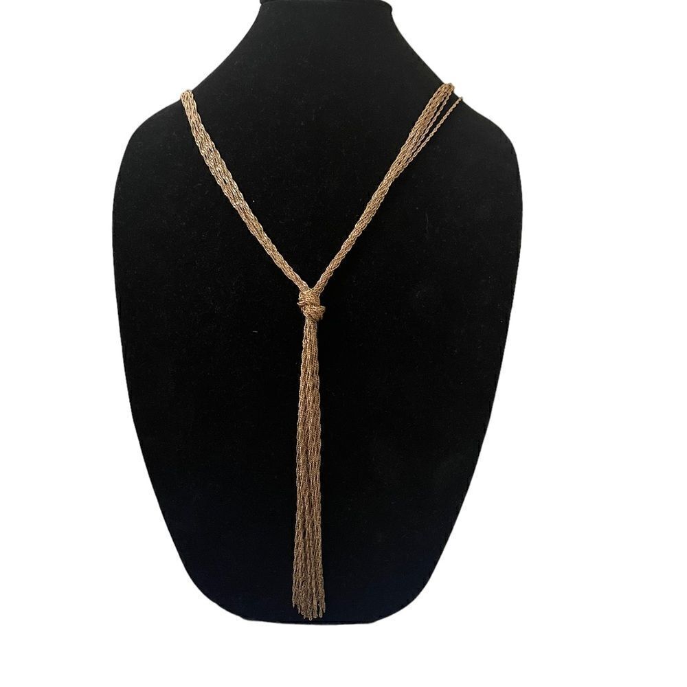 Gold-tone Multi-strand Statement Necklace - Picture 3 of 12